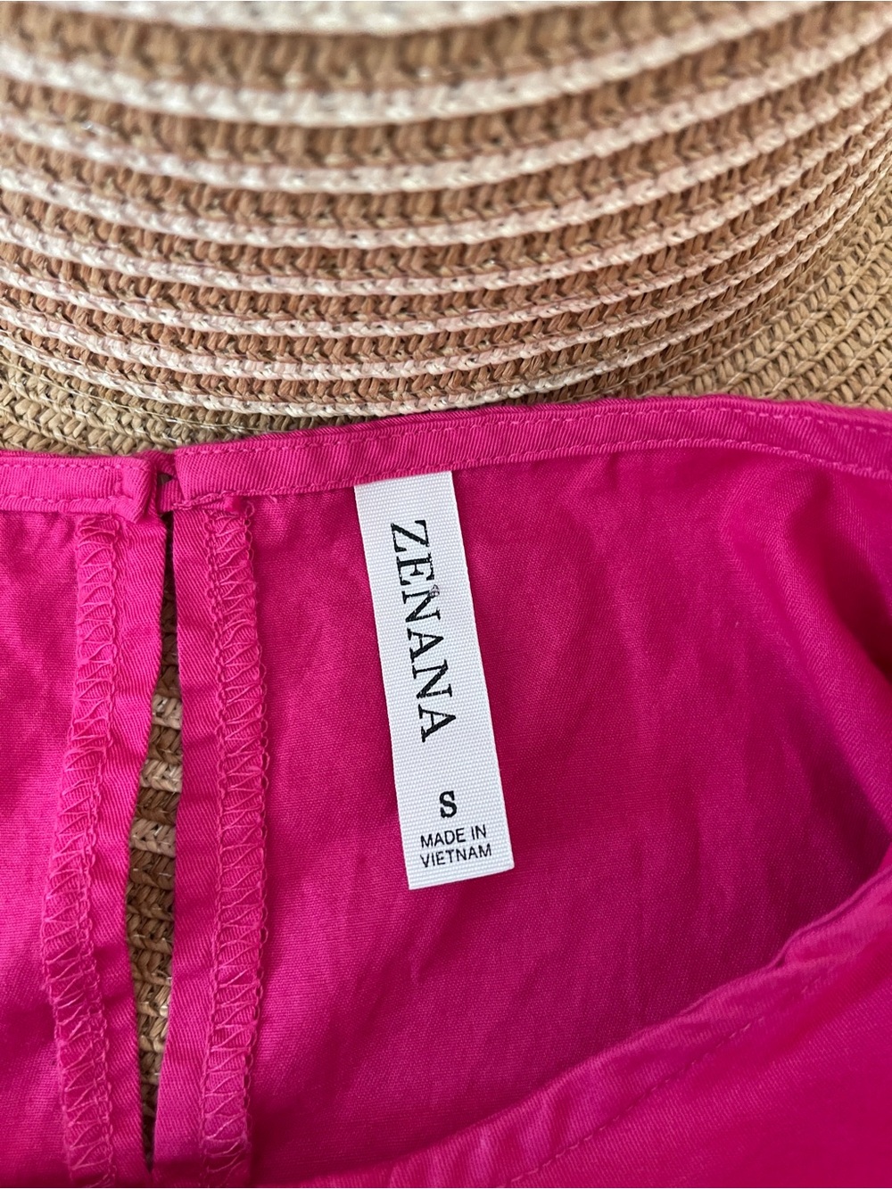 ZANANA Pink Women’s Dress SMALL Cotton Sundress with Ruffles Above Knee Sz S - Picture 5 of 5